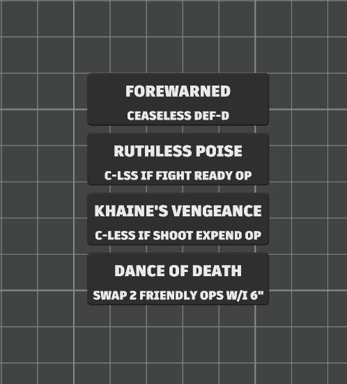 Faction Strategy Ploy Tokens for Kill Team 2024 (3rd Edition) Battle Box