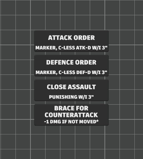Faction Strategy Ploy Tokens for Kill Team 2024 (3rd Edition) Battle Box