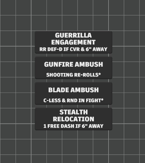 Faction Strategy Ploy Tokens for Kill Team 2024 (3rd Edition) Battle Box