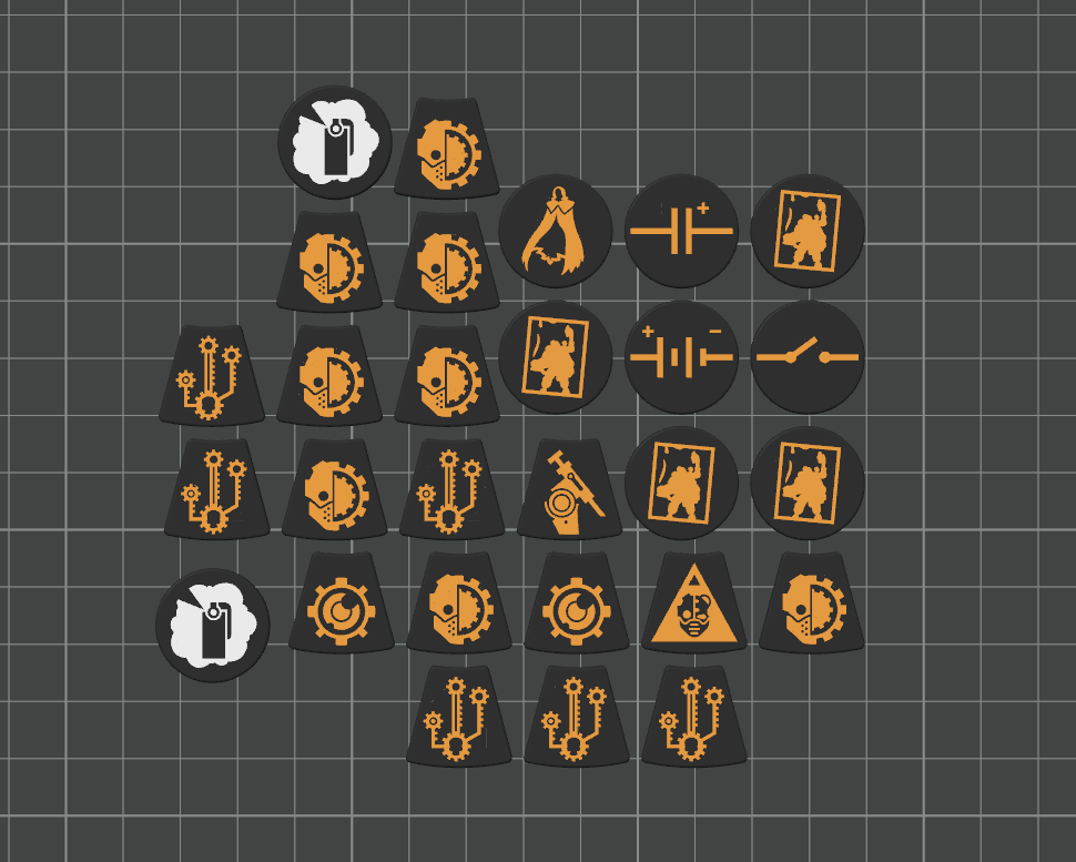 Kill Team '24 (3rd Edition) 3mm Faction Token Set