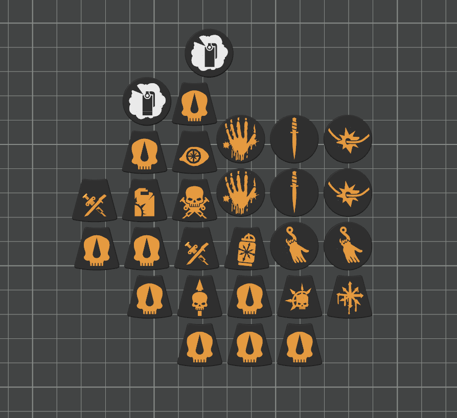 Kill Team '24 (3rd Edition) 3mm Faction Token Set