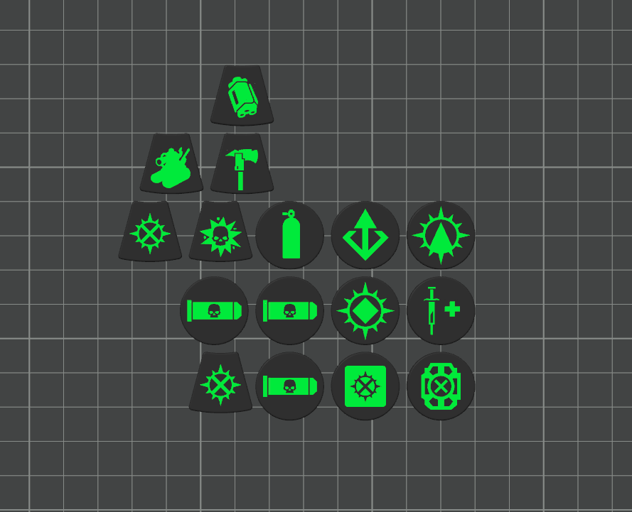 Kill Team '24 (3rd Edition) 3mm Faction Token Set