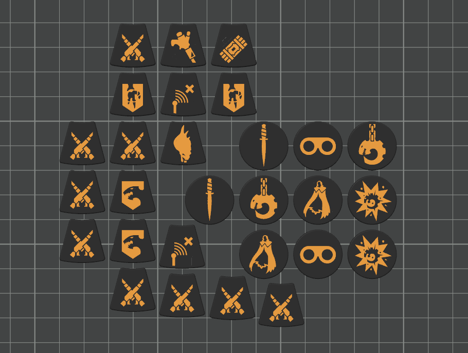 Kill Team '24 (3rd Edition) 3mm Faction Token Set