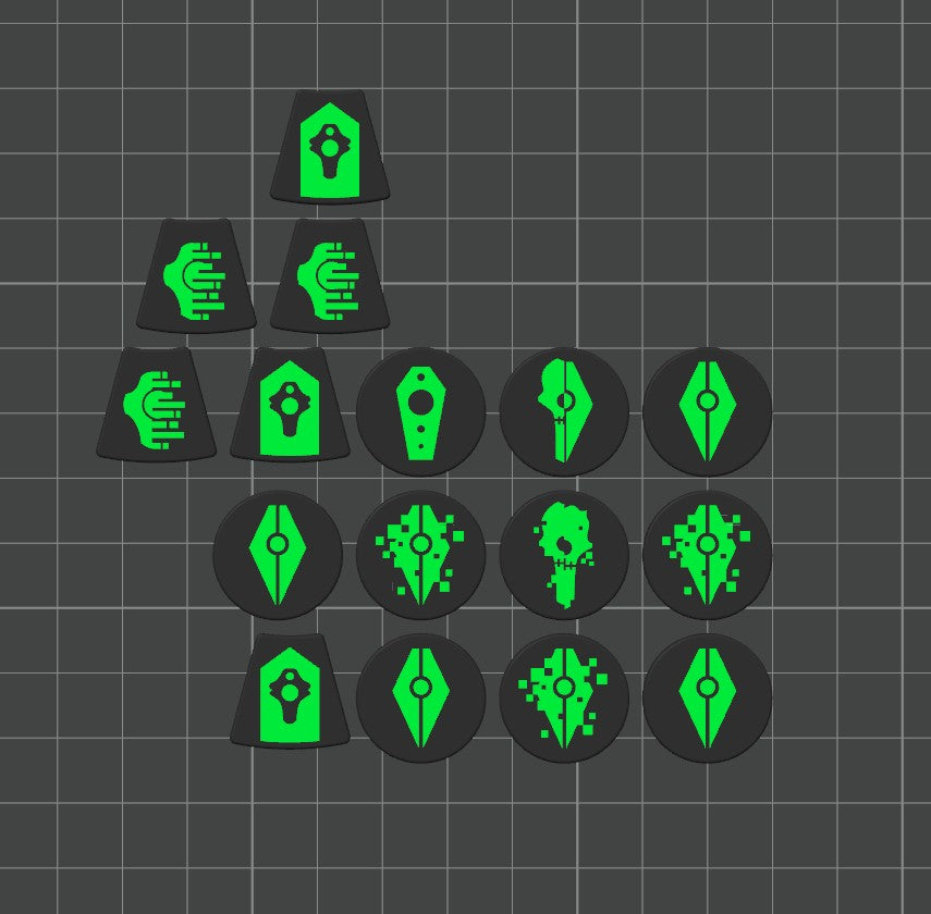Kill Team '24 (3rd Edition) 3mm Faction Token Set
