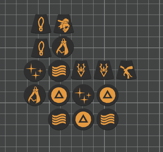 Kill Team '24 (3rd Edition) 3mm Faction Token Set