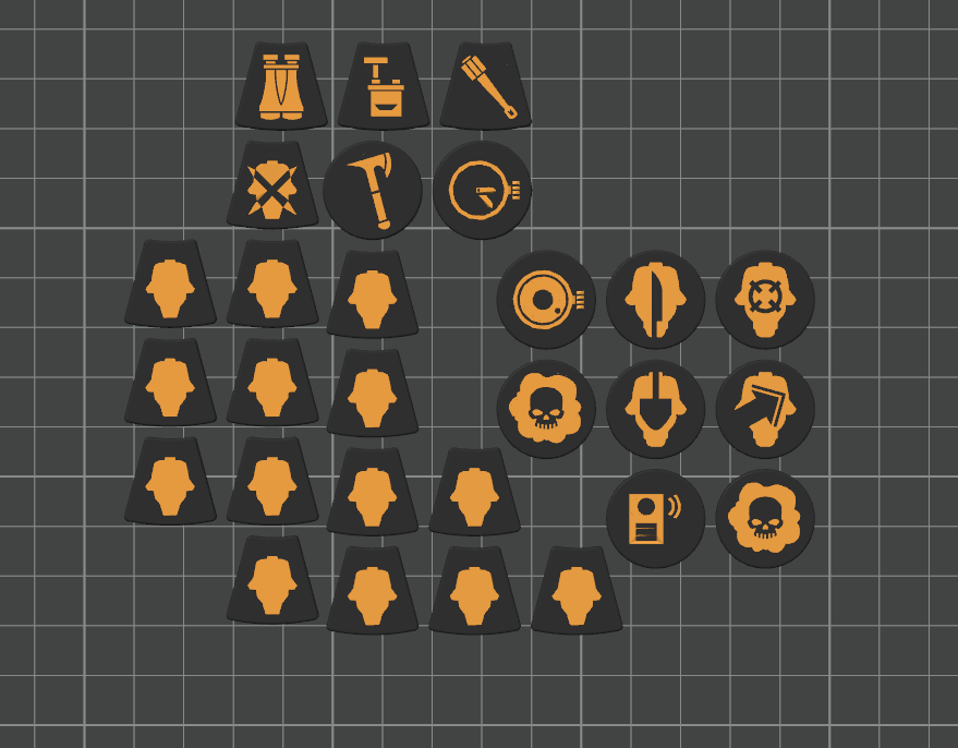 Kill Team '24 (3rd Edition) 3mm Faction Token Set