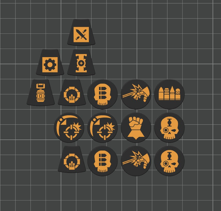 Kill Team '24 (3rd Edition) 3mm Faction Token Set