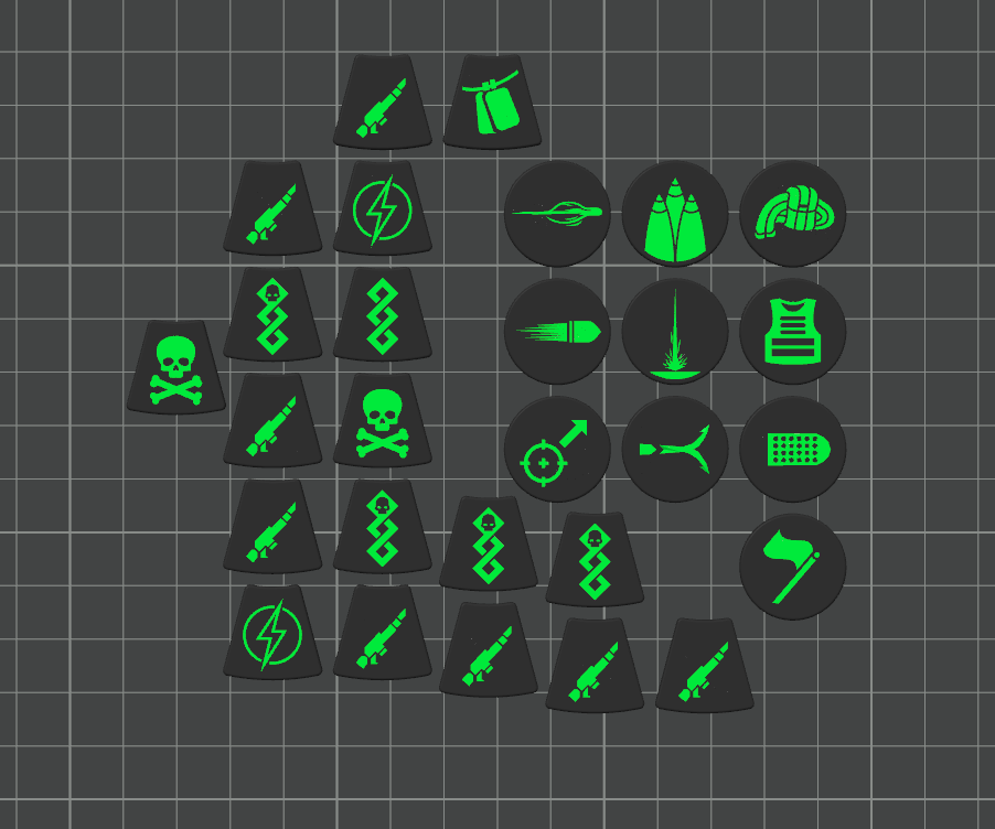 Kill Team '24 (3rd Edition) 3mm Faction Token Set