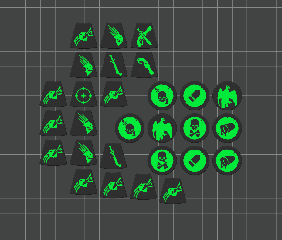 Kill Team '24 (3rd Edition) 3mm Faction Token Set