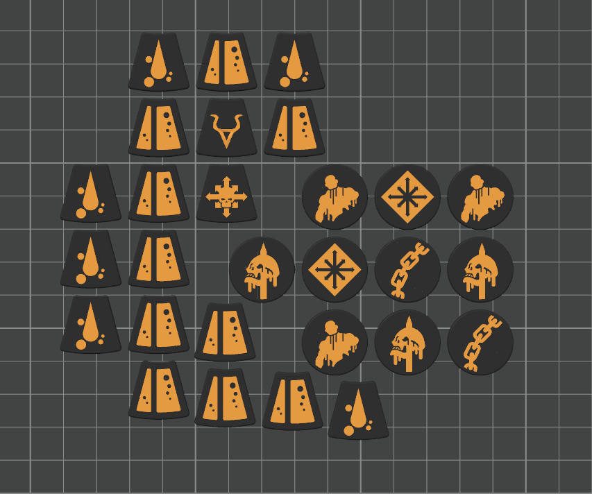 Kill Team '24 (3rd Edition) 3mm Faction Token Set