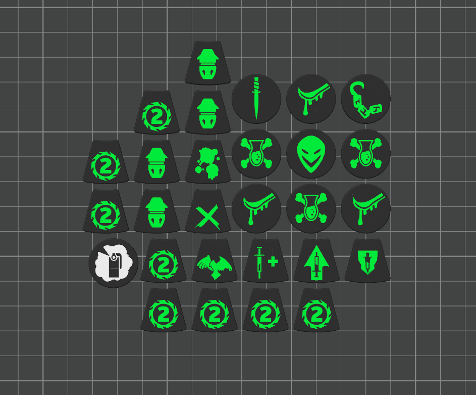 Kill Team '24 (3rd Edition) 3mm Faction Token Set