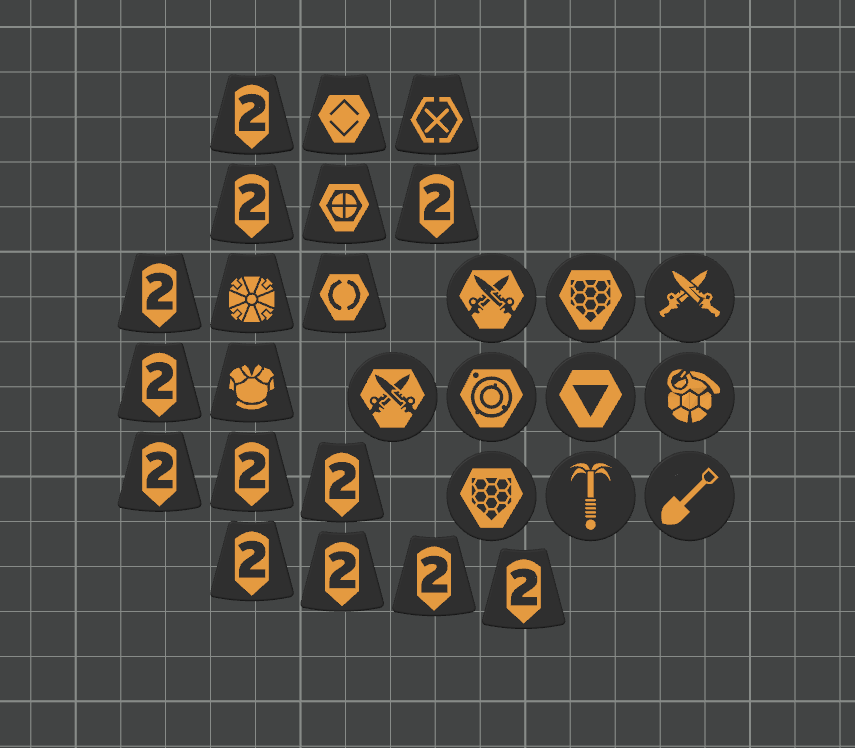 Kill Team '24 (3rd Edition) 3mm Faction Token Set