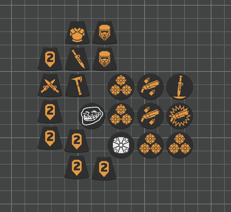 Kill Team '24 (3rd Edition) 3mm Faction Token Set