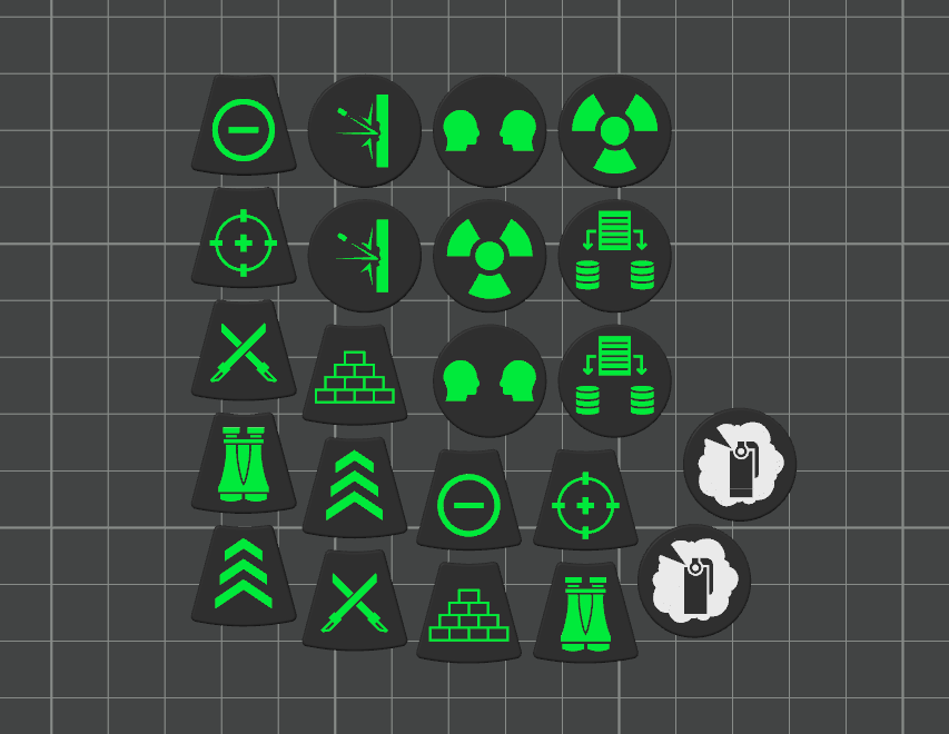 Kill Team '24 (3rd Edition) 3mm Faction Token Set