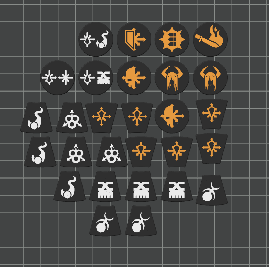 Kill Team '24 (3rd Edition) 3mm Faction Token Set