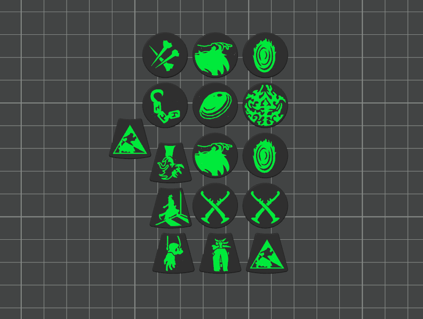 Kill Team '24 (3rd Edition) 3mm Faction Token Set