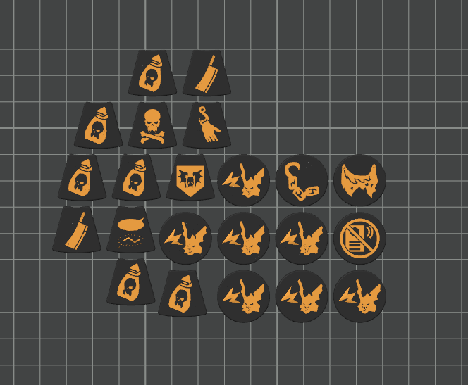 Kill Team '24 (3rd Edition) 3mm Faction Token Set