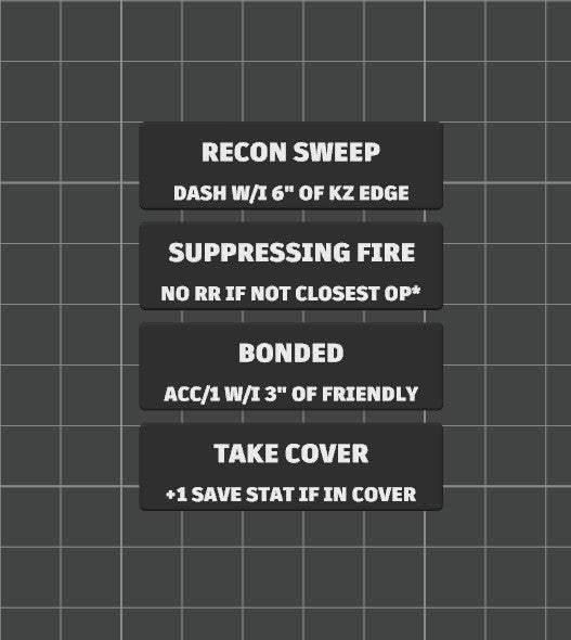 Faction Strategy Ploy Tokens for Kill Team 2024 (3rd Edition) Battle Box