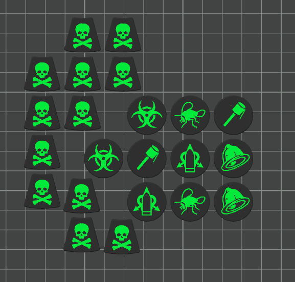 Kill Team '24 (3rd Edition) 3mm Faction Token Set