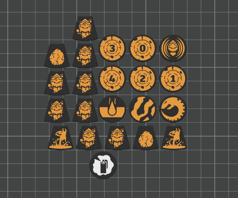Kill Team '24 (3rd Edition) 3mm Faction Token Set