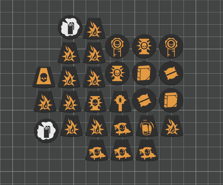 Kill Team '24 (3rd Edition) 3mm Faction Token Set