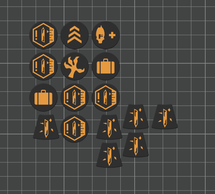 Kill Team '24 (3rd Edition) 3mm Faction Token Set