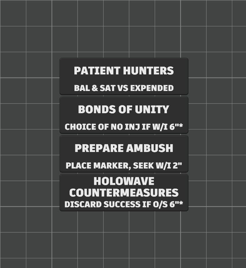 Faction Strategy Ploy Tokens for Kill Team 2024 (3rd Edition) Battle Box