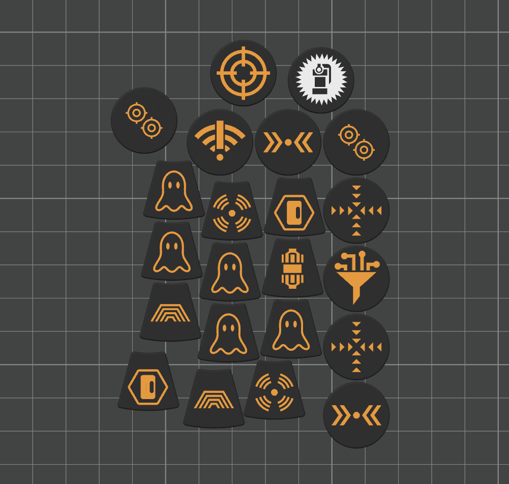 Kill Team '24 (3rd Edition) 3mm Faction Token Set