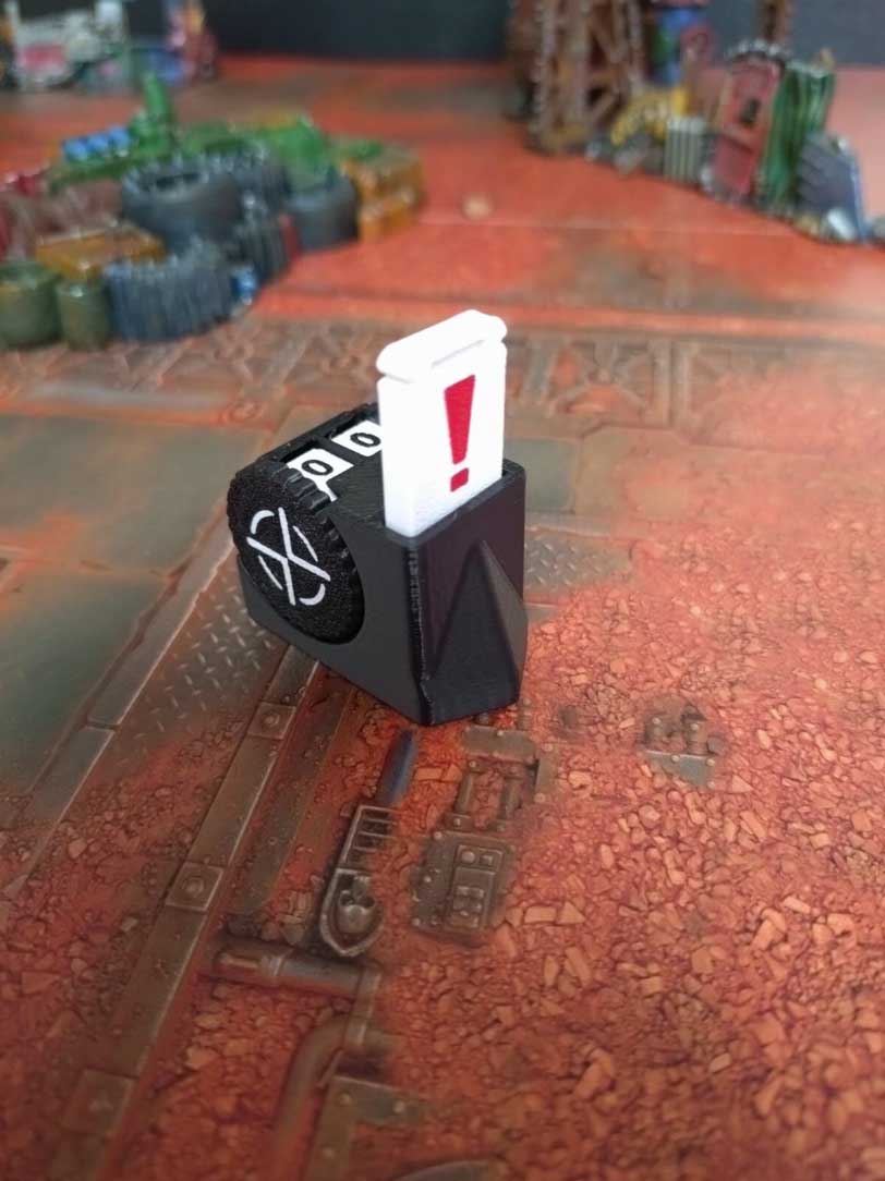 Warhammer 40K Wound Counter with Battle Shock Indicator