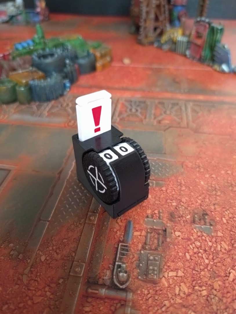 Warhammer 40K Wound Counter with Battle Shock Indicator
