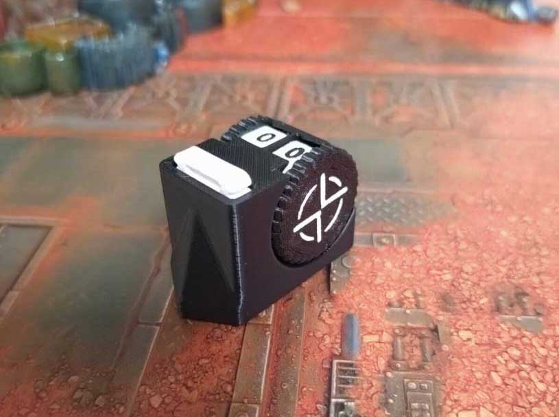 Wound Counter with Battle Shock Indicator, Compatible with Warhammer 40K