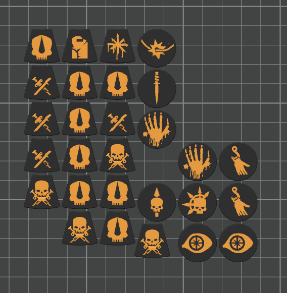 3mm Faction Token Set, Compatible with Kill Team 2024 (3rd Edition)