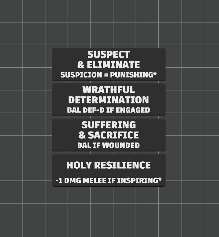 Faction Strategy Ploy Tokens for Kill Team 2024 (3rd Edition) Battle Box