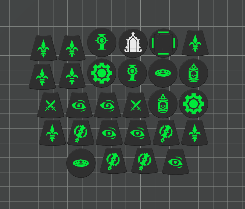 3mm Faction Token Set, Compatible with Kill Team 2024 (3rd Edition)
