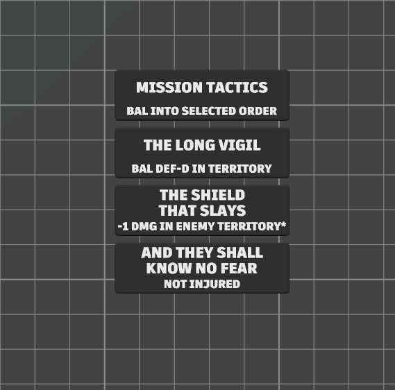 Faction Strategy Ploy Tokens for Kill Team 2024 (3rd Edition) Battle Box
