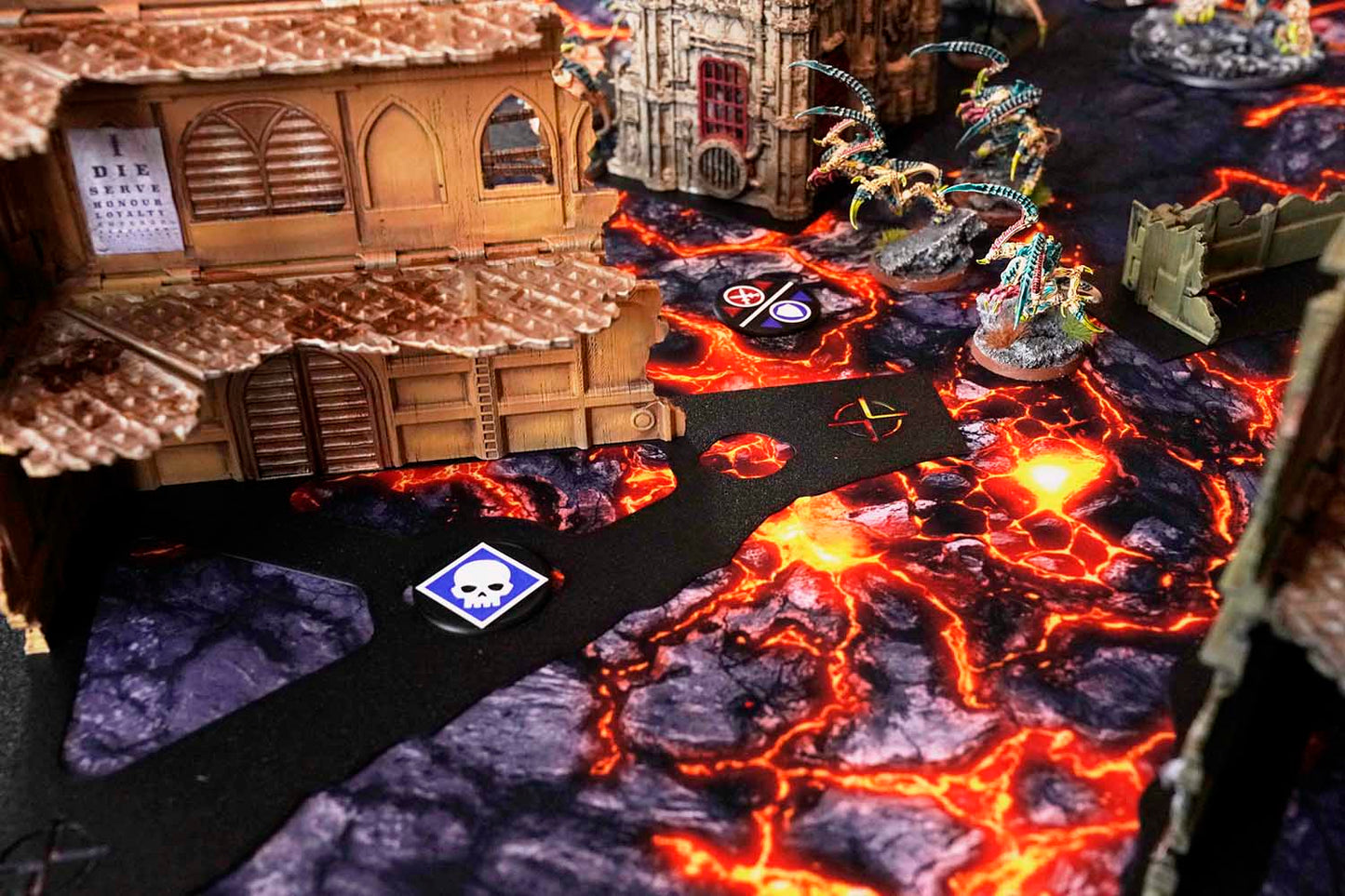 Terrain Footprints & Objectives, Compatible with Warhammer 40K (11th Edition)