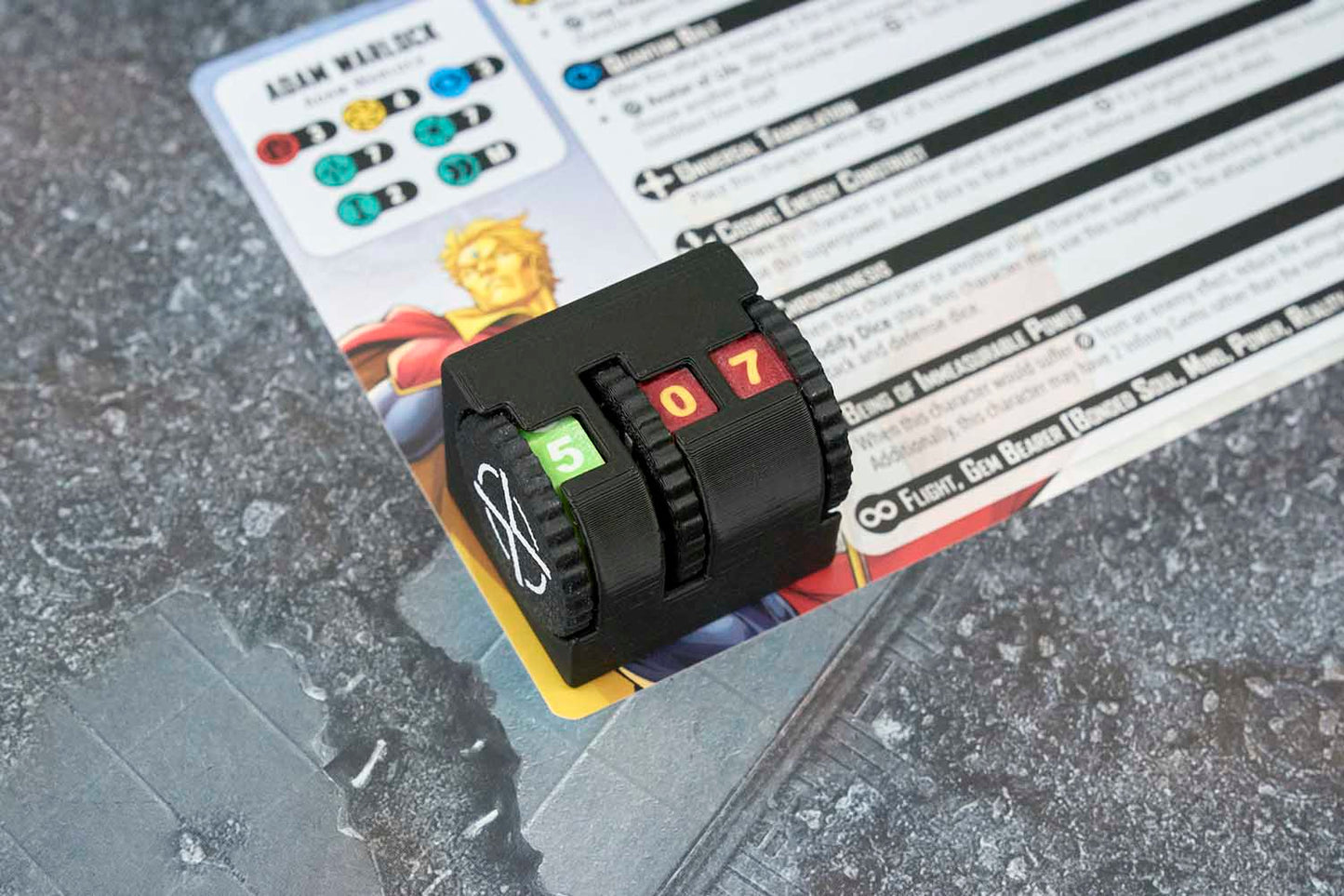 Power and Stamina Counter, Compatible with Marvel Crisis Protocol
