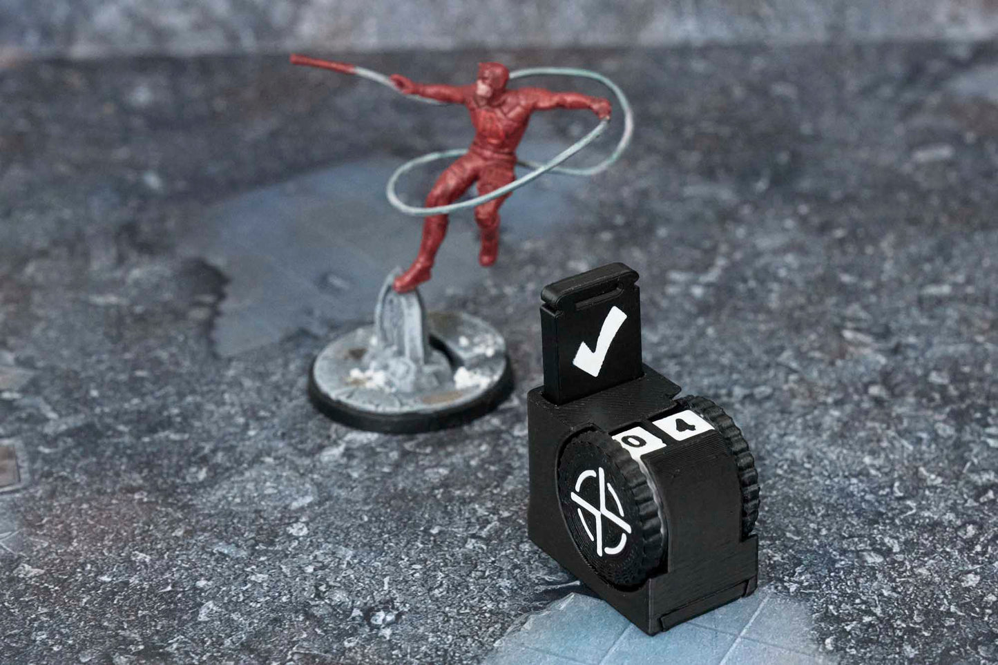 Stamina Counter with Activated Indicator, Compatible with Marvel Crisis Protocol
