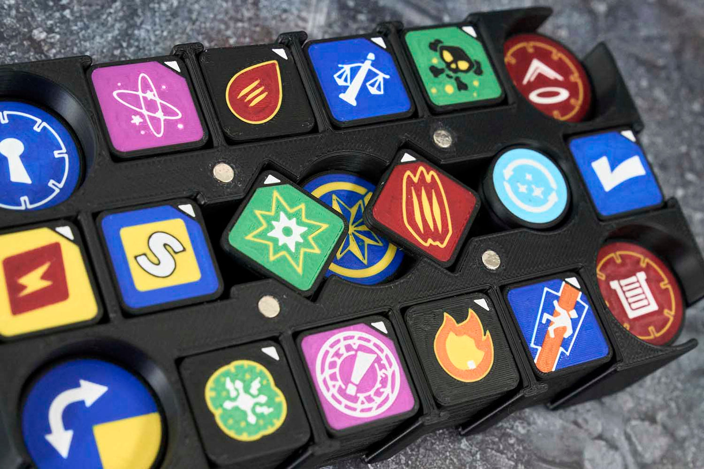 3mm Stat and Objective Token Set, Compatible with Marvel Crisis Protocol