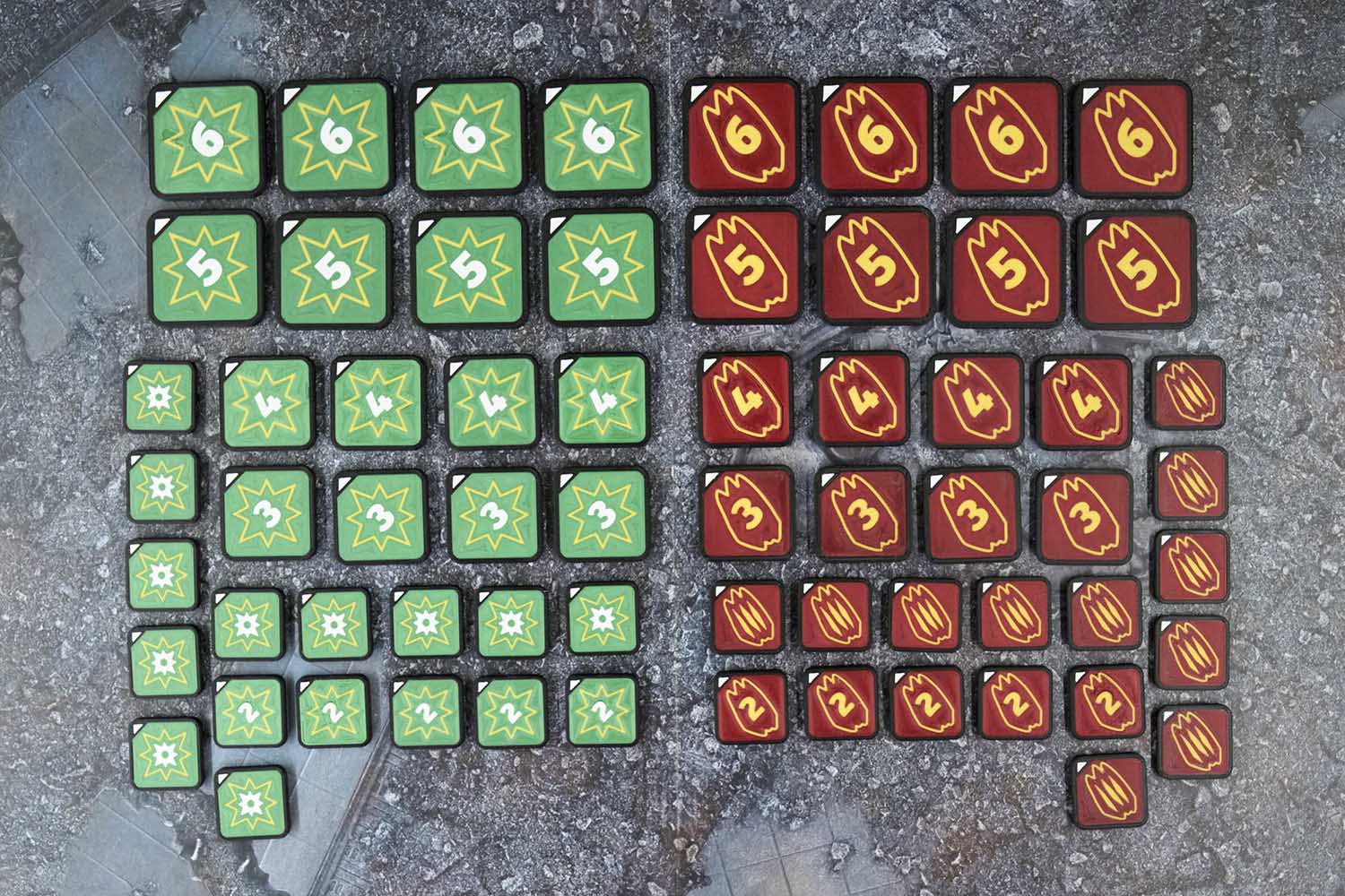 3mm Power and Stamina Token Set, Compatible with Marvel Crisis