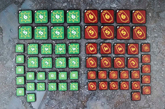3mm Power and Stamina Token Set, Compatible with Marvel Crisis Protocol