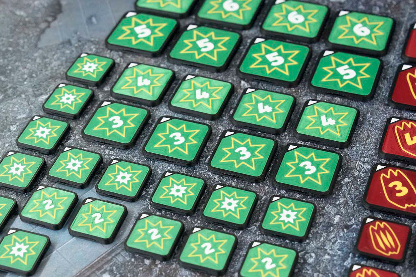 3mm Power and Stamina Token Set, Compatible with Marvel Crisis Protocol