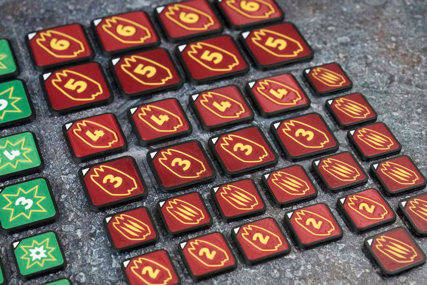 3mm Power and Stamina Token Set, Compatible with Marvel Crisis Protocol