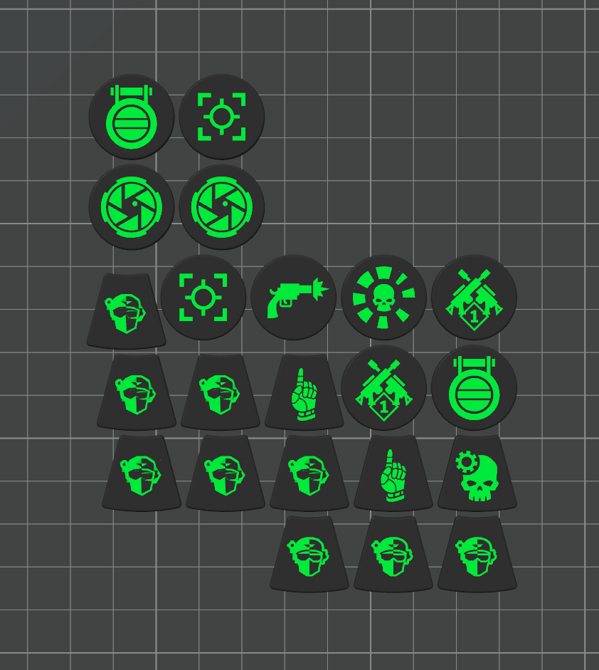 3mm Faction Token Set, Compatible with Kill Team 2024 (3rd Edition)