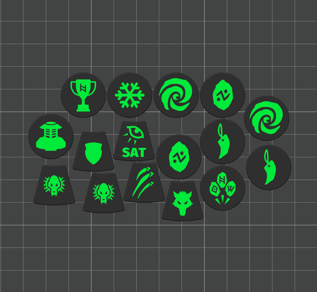 Kill Team '24 (3rd Edition) 3mm Faction Token Set